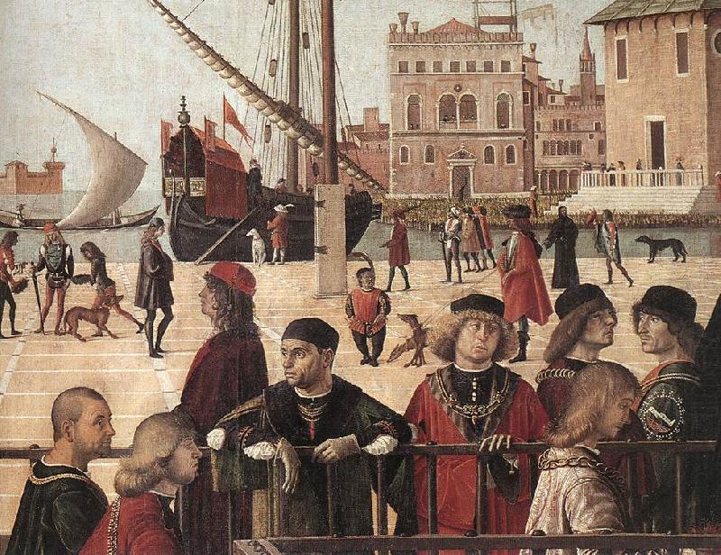 CARPACCIO, Vittore Arrival of the English Ambassadors (detail) fg china oil painting image